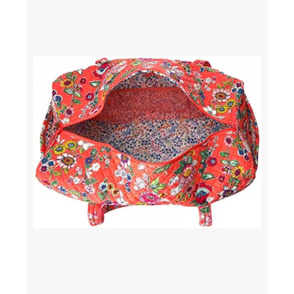 Vera Bradley Iconic Large Duffle Floral Coral Pattern - Picture 10 of 10